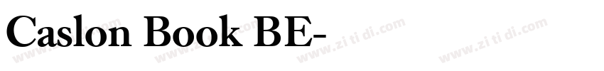 Caslon Book BE字体转换